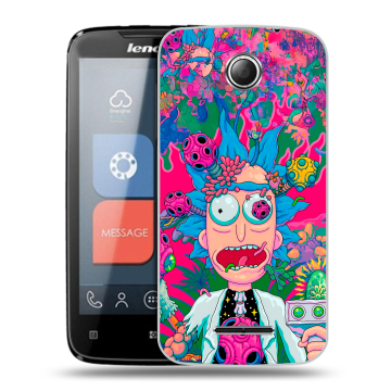 Пластиковый чехол на Lenovo A390 с принтом Рик и Морти Rick Morty