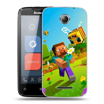 Пластиковый чехол на Lenovo A390 с принтом Майнкрафт Minecraft