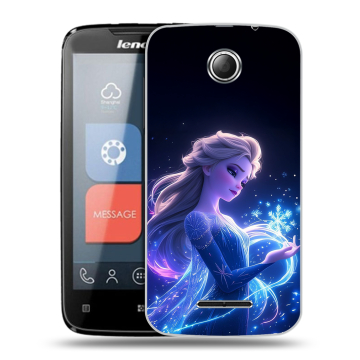 Пластиковый чехол на Lenovo A390 с принтом Холодное сердце Frozen