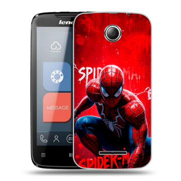 Пластиковый чехол на Lenovo A390 с принтом Spiderman Человек паук Пластиковый чехол на Lenovo A390 с принтом Spiderman Человек паук