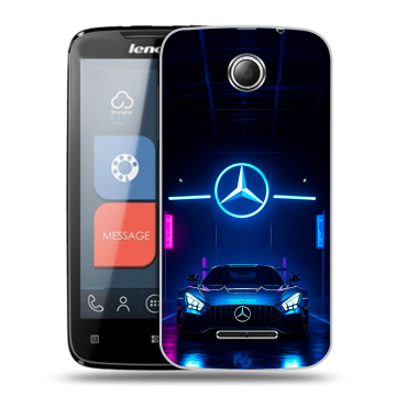 Пластиковый чехол на Lenovo A390 с принтом Mercedes Мерседес