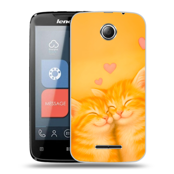 Пластиковый чехол на Lenovo A390 с принтом Милые котята