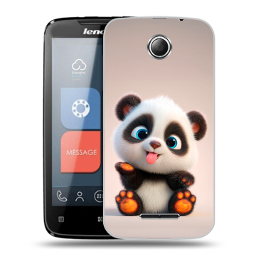 Пластиковый чехол на Lenovo A390 с принтом милая панда