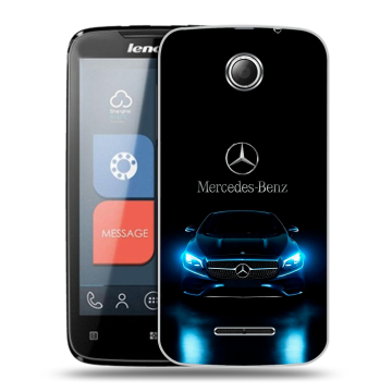 Пластиковый чехол на Lenovo A390 с принтом Mercedes Мерседес