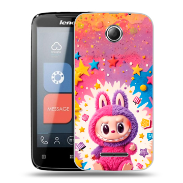 Пластиковый чехол на Lenovo A390 с принтом Labubu Лабубу