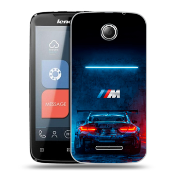 Пластиковый чехол на Lenovo A390 с принтом BMW БМВ