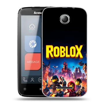 Пластиковый чехол на Lenovo A390 с принтом Roblox Роблокс