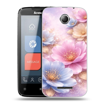 Пластиковый чехол на Lenovo A390 с принтом женский