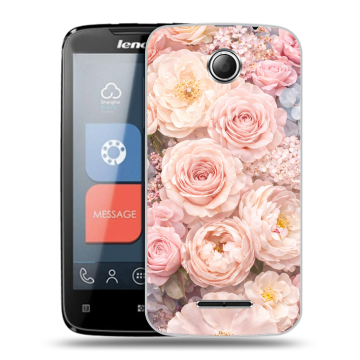 Пластиковый чехол на Lenovo A390 с принтом женский