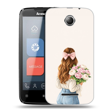 Пластиковый чехол на Lenovo A390 с принтом женский