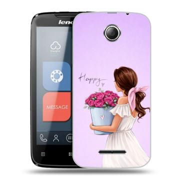 Пластиковый чехол на Lenovo A390 с принтом женский