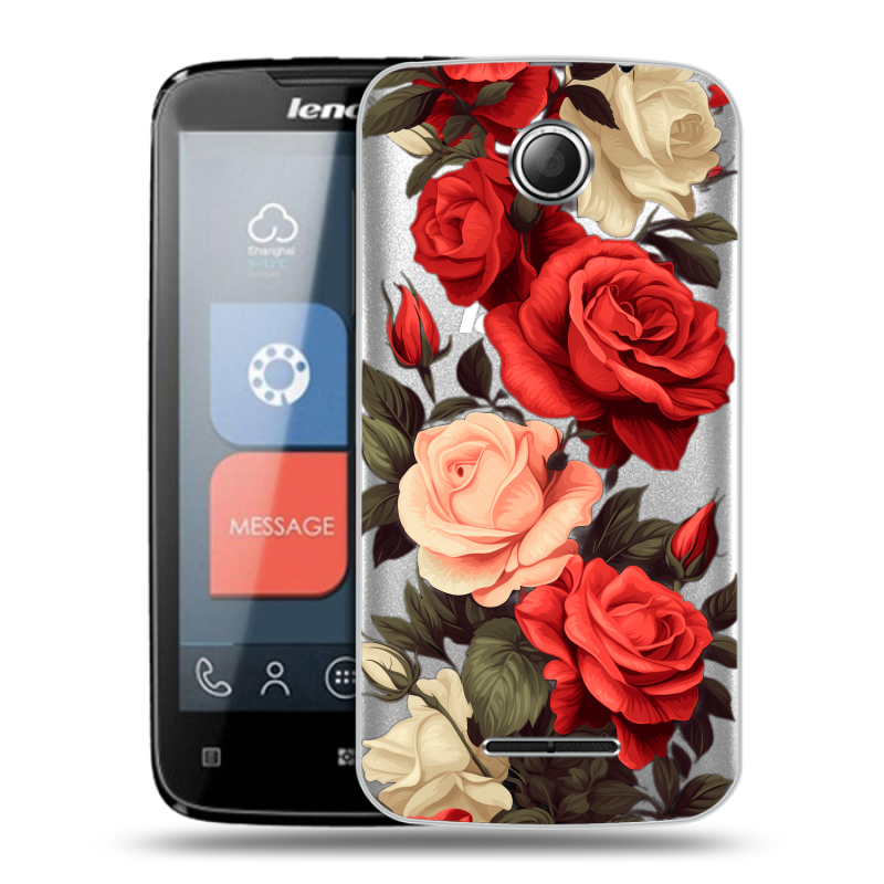 Пластиковый чехол на Lenovo A390 с принтом Розы Пластиковый чехол на Lenovo A390 с принтом Розы