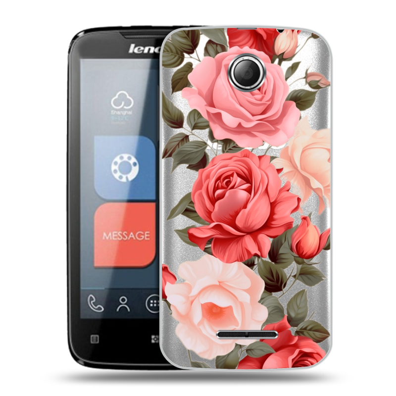 Пластиковый чехол на Lenovo A390 с принтом Розы Пластиковый чехол на Lenovo A390 с принтом Розы
