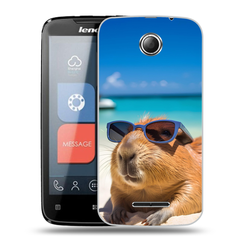 Пластиковый чехол на Lenovo A390 с принтом Капибара Пластиковый чехол на Lenovo A390 с принтом Капибара