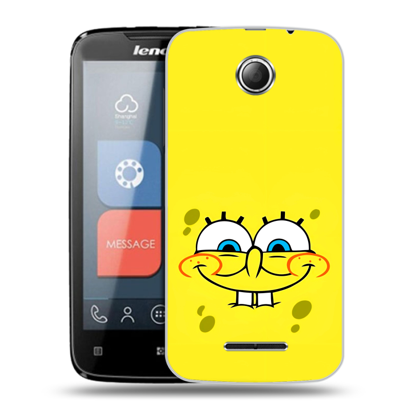 Пластиковый чехол на Lenovo A390 с принтом спанчбоб спанч боб Пластиковый чехол на Lenovo A390 с принтом спанчбоб спанч боб