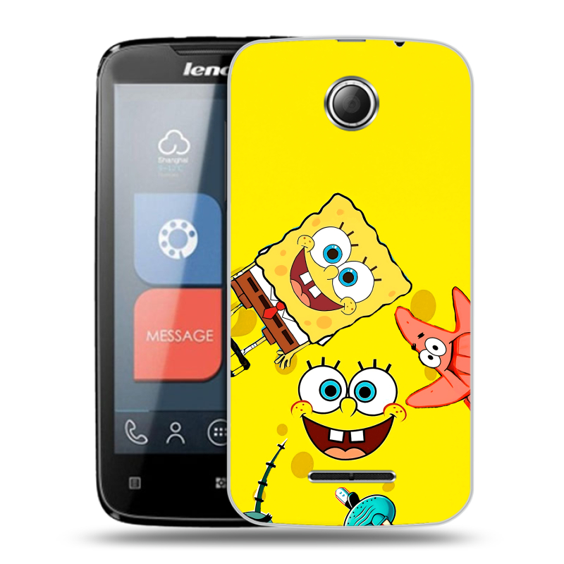 Пластиковый чехол на Lenovo A390 с принтом Спанч боб Спанчбоб Пластиковый чехол на Lenovo A390 с принтом Спанч боб Спанчбоб