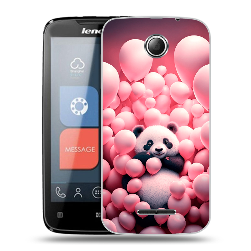 Пластиковый чехол на Lenovo A390 с принтом Панда Пластиковый чехол на Lenovo A390 с принтом Панда