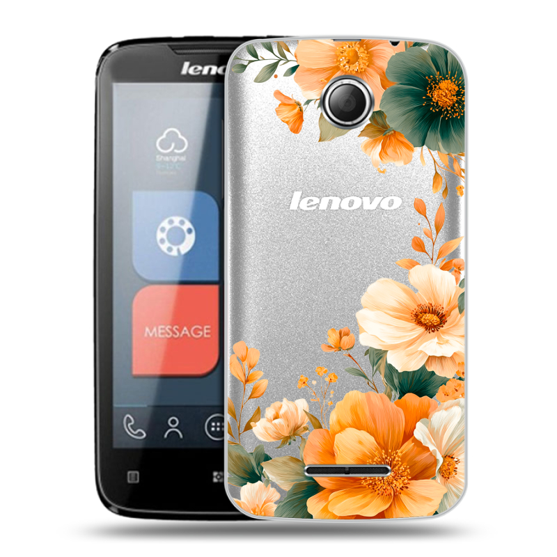 Пластиковый чехол на Lenovo A390 с принтом Цветы принт Пластиковый чехол на Lenovo A390 с принтом Цветы принт