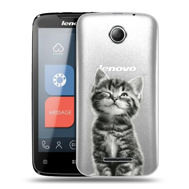 Пластиковый чехол на Lenovo A390 с принтом Котенок Пластиковый чехол на Lenovo A390 с принтом Котенок