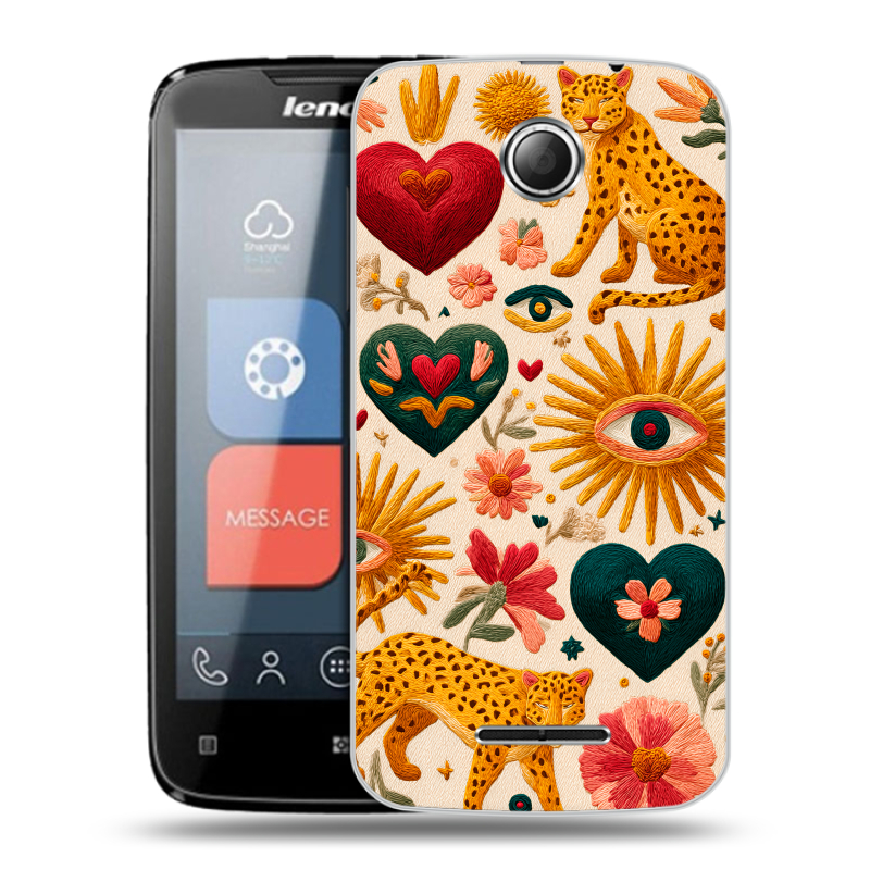 Пластиковый чехол на Lenovo A390 с принтом Модный принт Пластиковый чехол на Lenovo A390 с принтом Модный принт