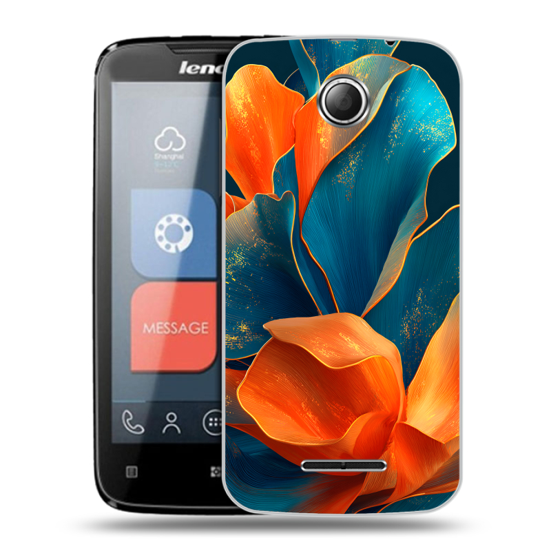 Пластиковый чехол на Lenovo A390 с принтом Цветы Пластиковый чехол на Lenovo A390 с принтом Цветы