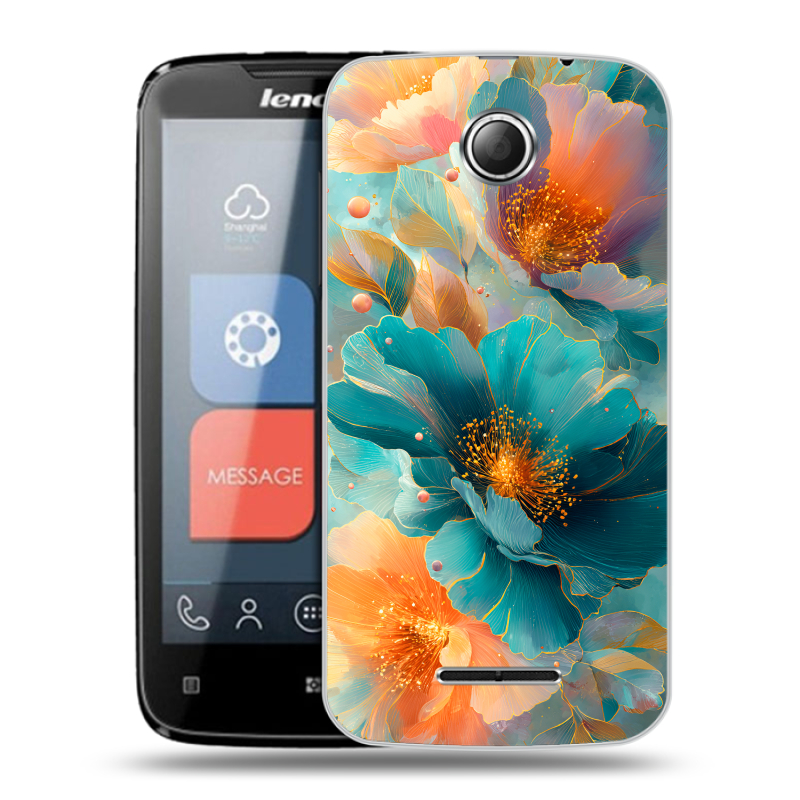Пластиковый чехол на Lenovo A390 с принтом Цветы Пластиковый чехол на Lenovo A390 с принтом Цветы