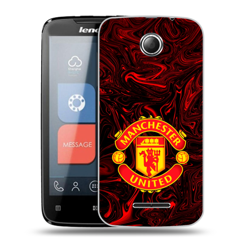 Пластиковый чехол на Lenovo A390 с принтом Manchester United Пластиковый чехол на Lenovo A390 с принтом Manchester United