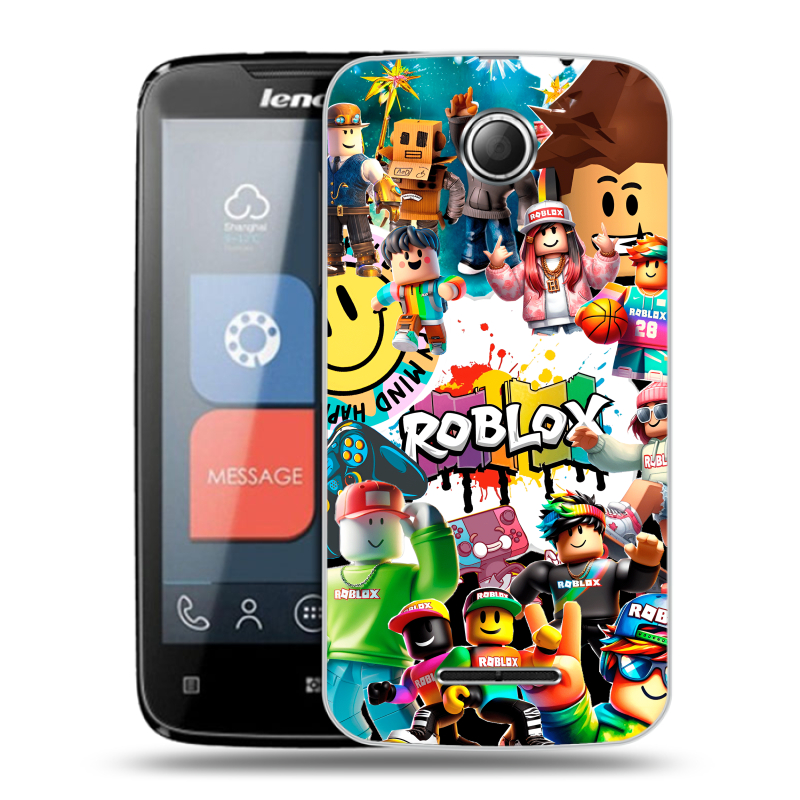 Пластиковый чехол на Lenovo A390 с принтом Roblox Роблокс Пластиковый чехол на Lenovo A390 с принтом Roblox Роблокс