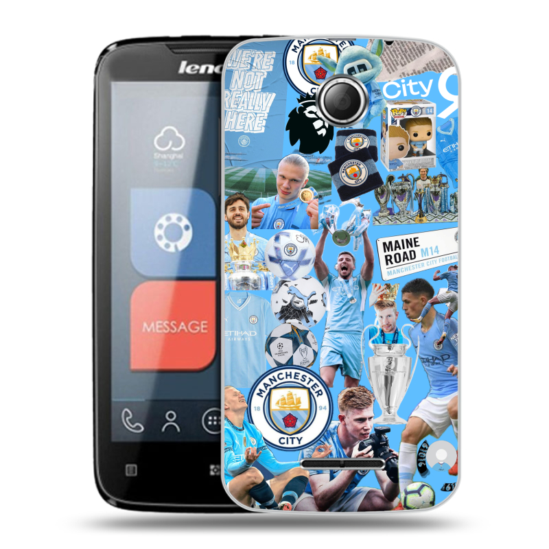 Пластиковый чехол на Lenovo A390 с принтом Man City Манчестер Сити Пластиковый чехол на Lenovo A390 с принтом Man City Манчестер Сити