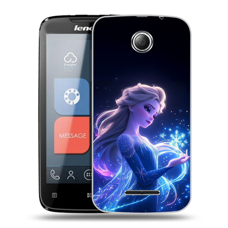 Пластиковый чехол на Lenovo A390 с принтом Холодное сердце Frozen Пластиковый чехол на Lenovo A390 с принтом Холодное сердце Frozen