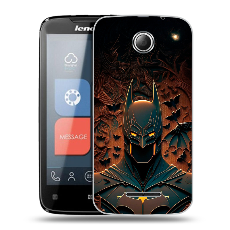 Пластиковый чехол на Lenovo A390 с принтом Batman Бэтмен Пластиковый чехол на Lenovo A390 с принтом Batman Бэтмен