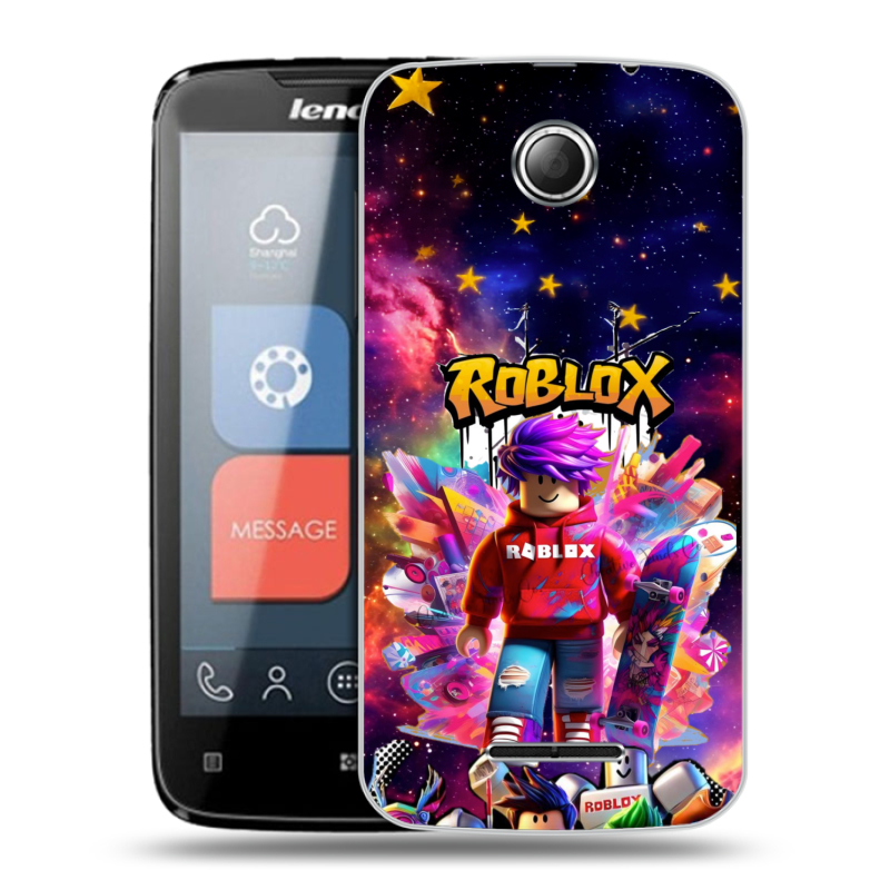 Пластиковый чехол на Lenovo A390 с принтом Roblox Роблокс Пластиковый чехол на Lenovo A390 с принтом Roblox Роблокс