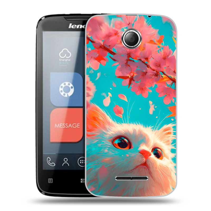 Пластиковый чехол на Lenovo A390 с принтом Красивый кот Пластиковый чехол на Lenovo A390 с принтом Красивый кот