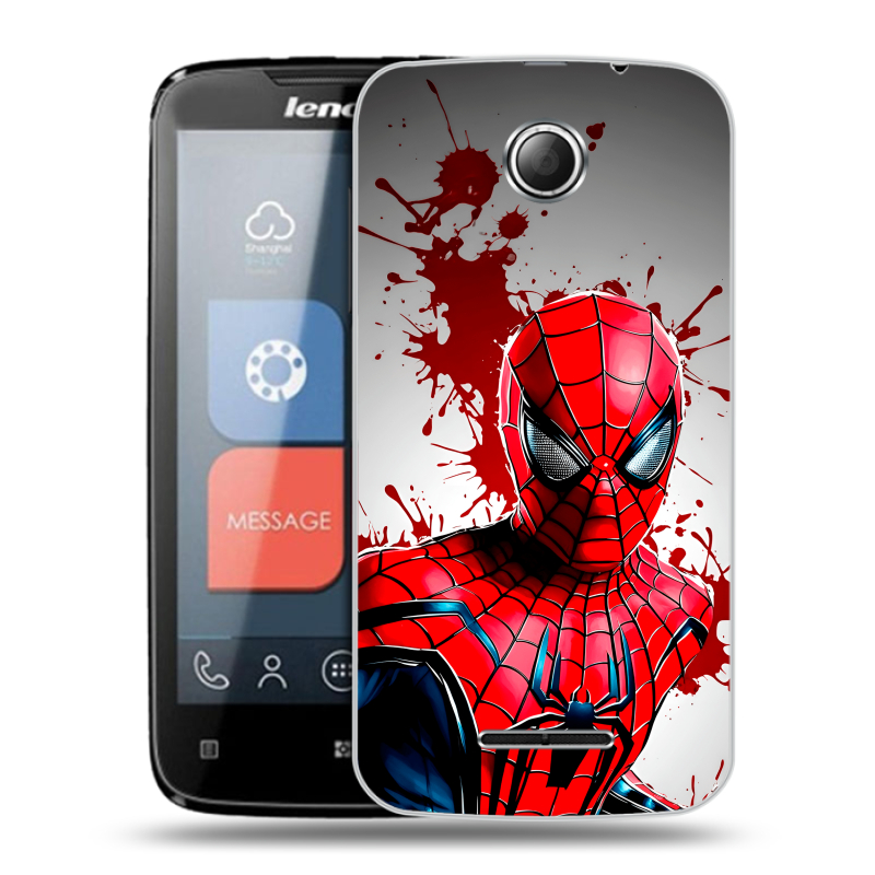 Пластиковый чехол на Lenovo A390 с принтом Spiderman Человек паук Пластиковый чехол на Lenovo A390 с принтом Spiderman Человек паук