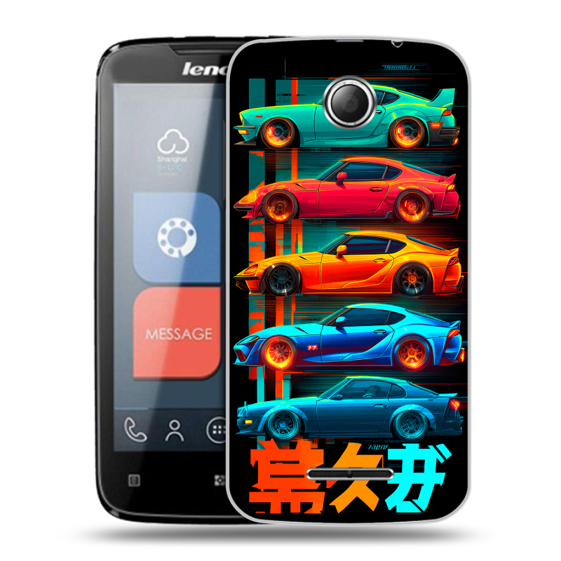 Пластиковый чехол на Lenovo A390 с принтом машины тачки Пластиковый чехол на Lenovo A390 с принтом машины тачки