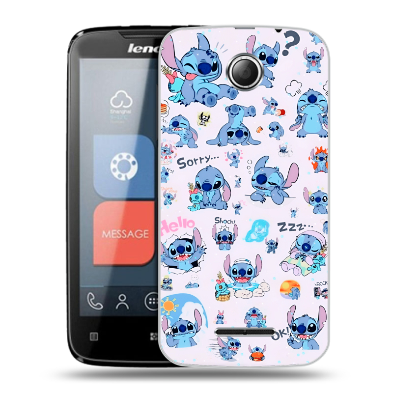 Пластиковый чехол на Lenovo A390 с принтом Лило и Стич Пластиковый чехол на Lenovo A390 с принтом Лило и Стич