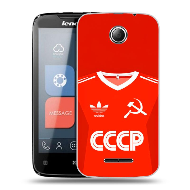 Пластиковый чехол на Lenovo A390 с принтом Флаг Герб СССР Пластиковый чехол на Lenovo A390 с принтом Флаг Герб СССР