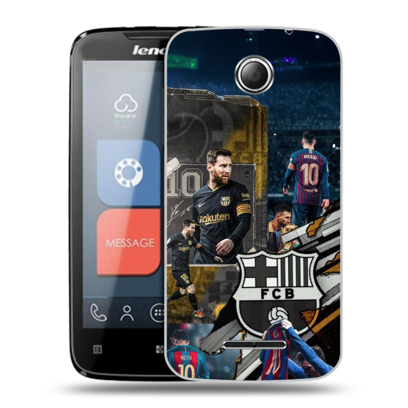 Пластиковый чехол на Lenovo A390 с принтом Messi Barcelona Пластиковый чехол на Lenovo A390 с принтом Messi Barcelona