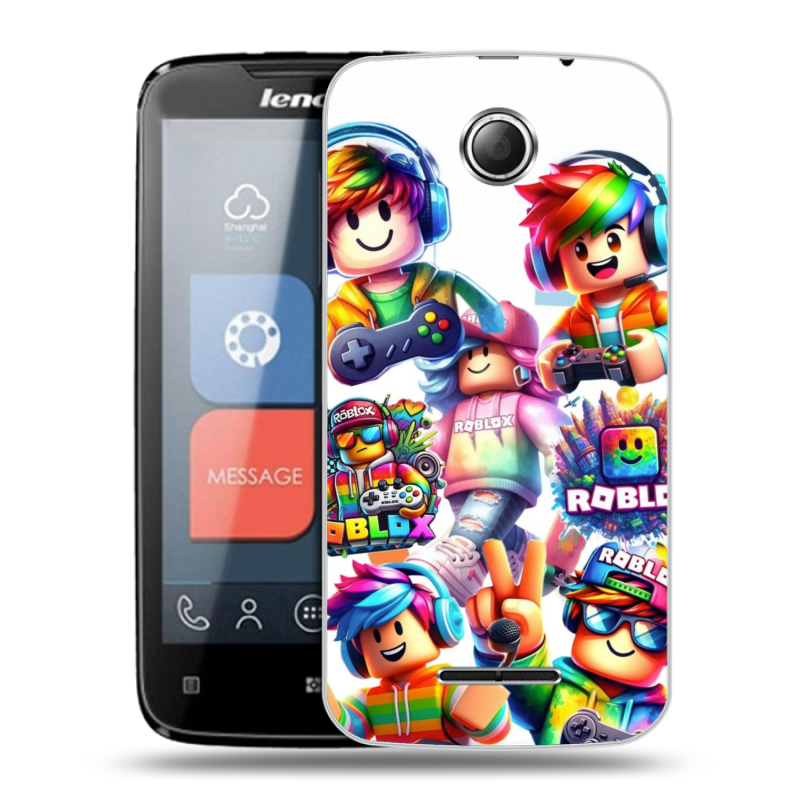 Пластиковый чехол на Lenovo A390 с принтом Roblox Роблокс Пластиковый чехол на Lenovo A390 с принтом Roblox Роблокс