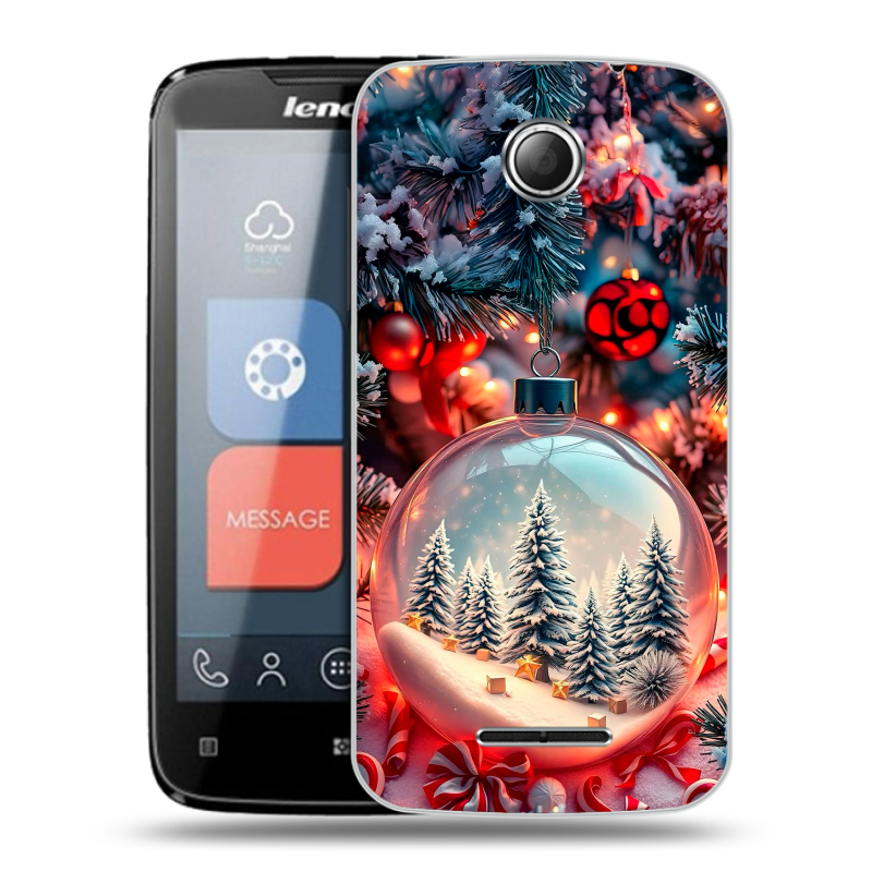 Пластиковый чехол на Lenovo A390 с принтом Новый год Пластиковый чехол на Lenovo A390 с принтом Новый год