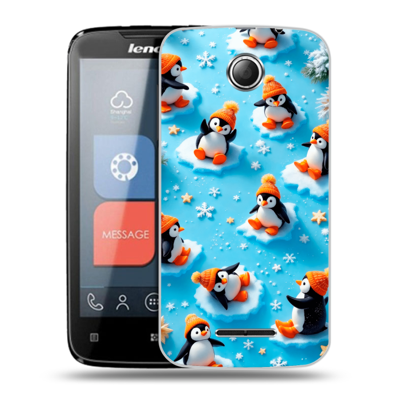 Пластиковый чехол на Lenovo A390 с принтом Новый год Пластиковый чехол на Lenovo A390 с принтом Новый год