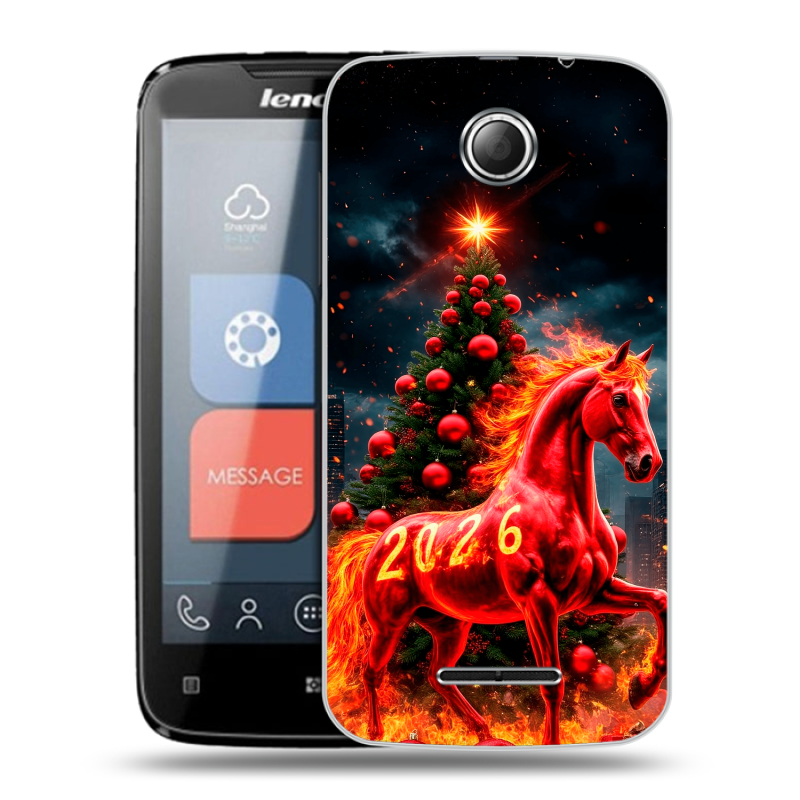 Пластиковый чехол на Lenovo A390 с принтом Новый год Пластиковый чехол на Lenovo A390 с принтом Новый год