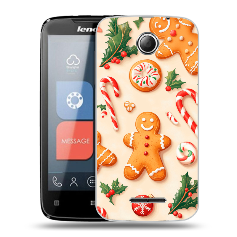 Пластиковый чехол на Lenovo A390 с принтом Новый год Пластиковый чехол на Lenovo A390 с принтом Новый год