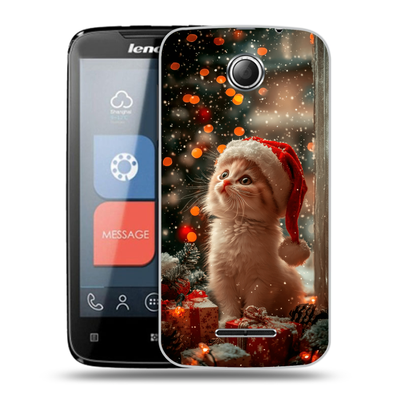 Пластиковый чехол на Lenovo A390 с принтом Новый год Пластиковый чехол на Lenovo A390 с принтом Новый год