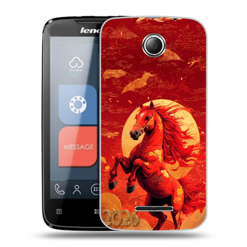 Пластиковый чехол на Lenovo A390 с принтом Новый год Пластиковый чехол на Lenovo A390 с принтом Новый год