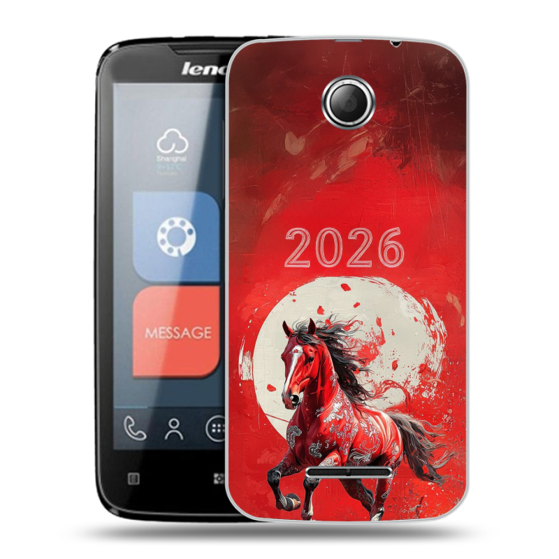 Пластиковый чехол на Lenovo A390 с принтом Новый год Пластиковый чехол на Lenovo A390 с принтом Новый год