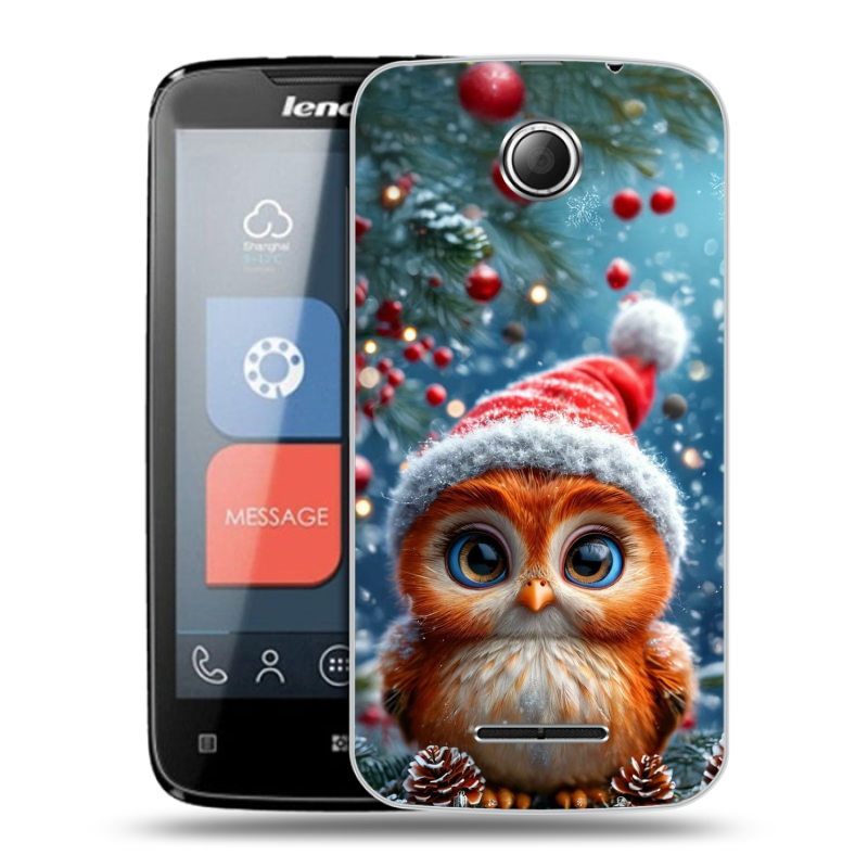 Пластиковый чехол на Lenovo A390 с принтом Новый год Пластиковый чехол на Lenovo A390 с принтом Новый год