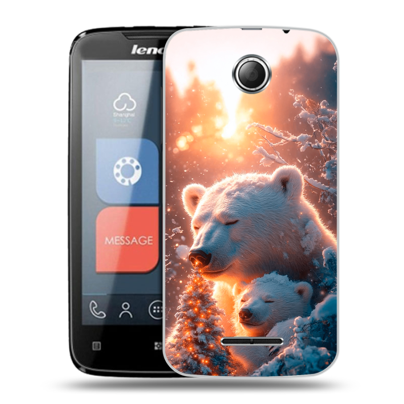 Пластиковый чехол на Lenovo A390 с принтом Новый год Пластиковый чехол на Lenovo A390 с принтом Новый год