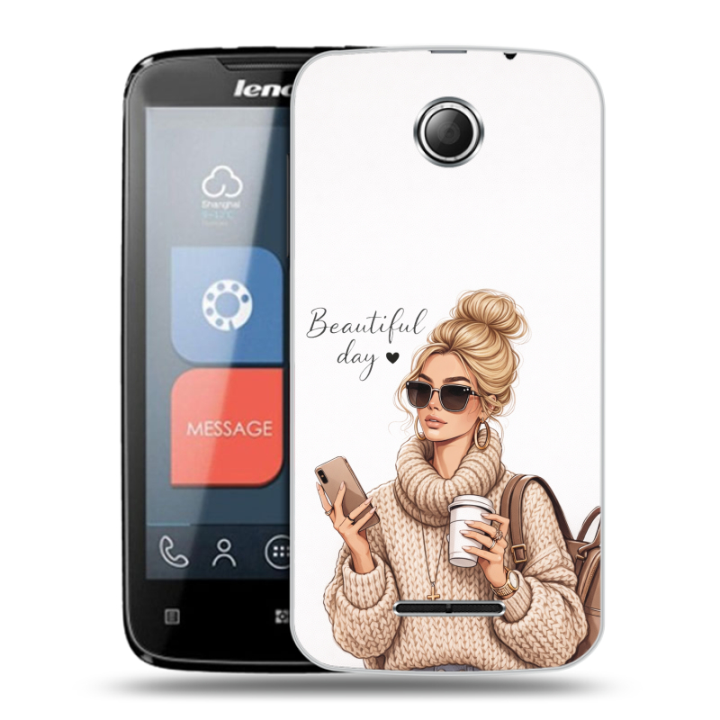 Пластиковый чехол на Lenovo A390 с принтом женский Пластиковый чехол на Lenovo A390 с принтом женский