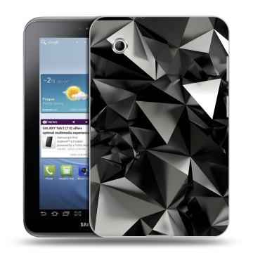 Силиконовый чехол на планшета Samsung Galaxy Tab 2 7.0 GT-P3100 с принтом Черные кристаллы Силиконовый чехол на планшета Samsung Galaxy Tab 2 7.0 GT-P3100 с принтом Черные кристаллы